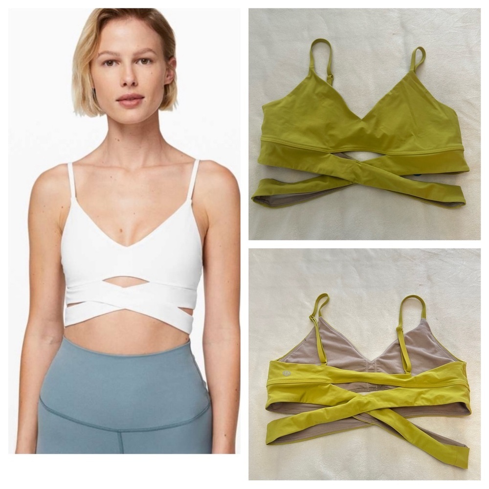 Lululemon Athletica Chartreuse Cross-Back Bra 51156